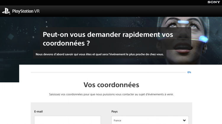 inscription PS VR