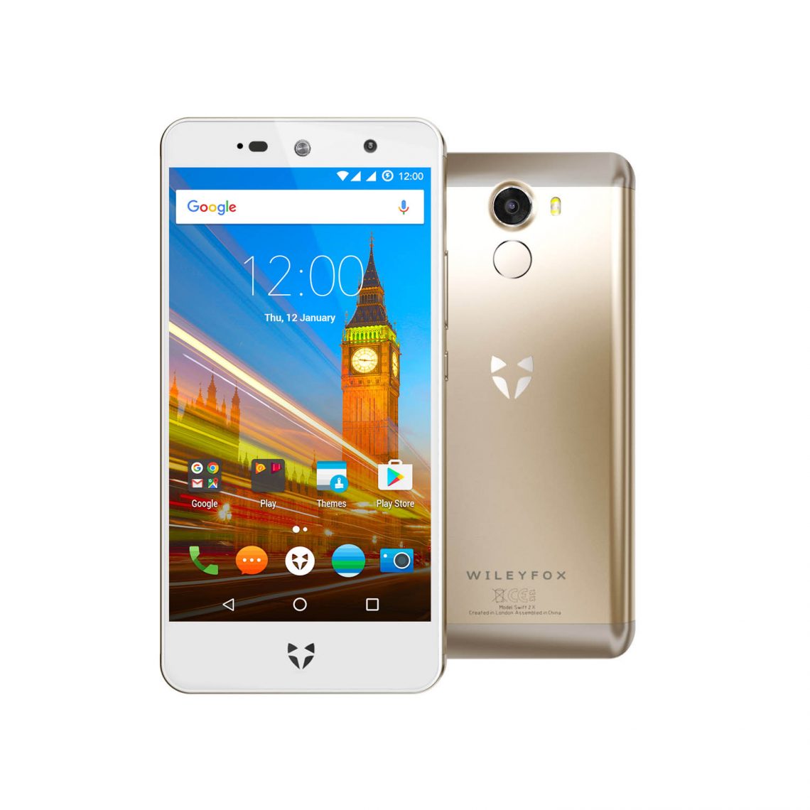 Wileyfox Swift 2 X - Champagne - Front & Back