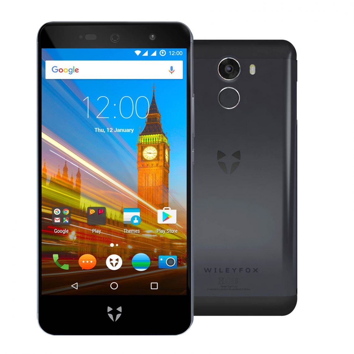 Wileyfox Swift 2 X - Midnight - Front & Back