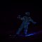 Snowboarders in LED suits