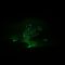 Snowboarders in LED suits