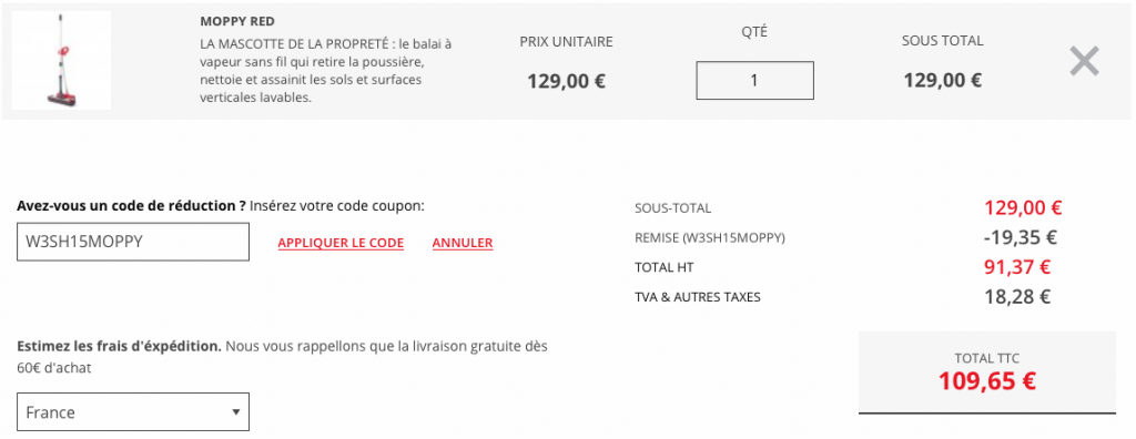 Promo W3SH Moppy de Polti promo Moppy Polti