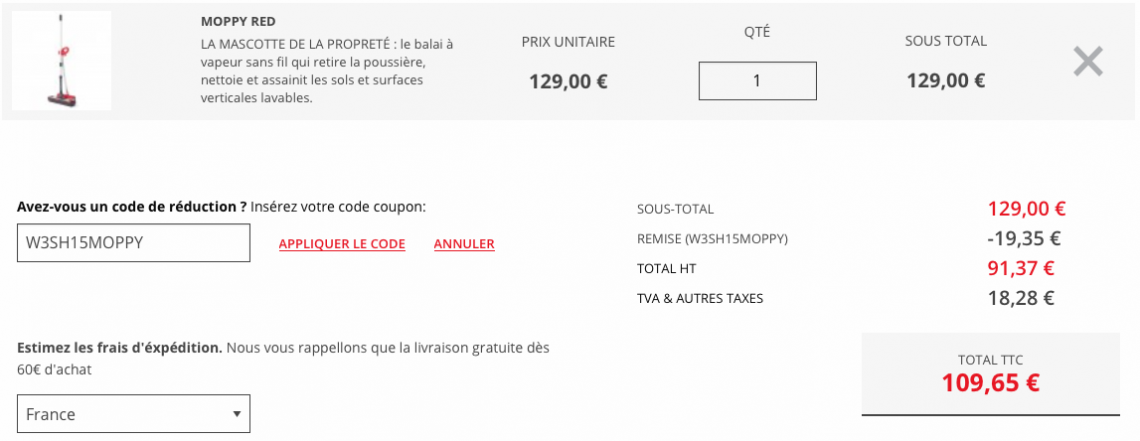 Promo W3SH Moppy de Polti promo Moppy Polti