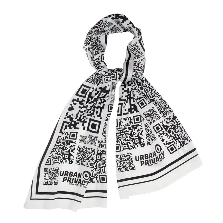 QR-Code-Schal-gebunden